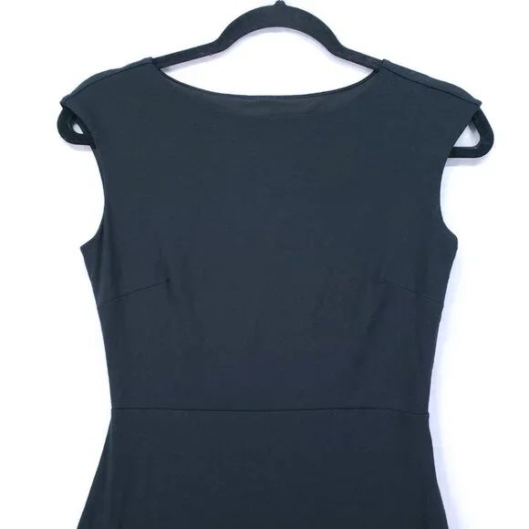 Ann Taylor Women Black Assymetrical Sleeveless A line Petite Dress XXSP - Picture 2 of 13